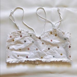 Zara beaded flower top